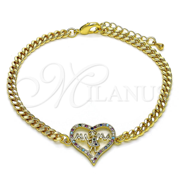 Gold Filled Bracelet — Fancy Bracelet Mom and Little Girl Design with — main product view — SKU 146822 | Oro Laminado brazalete — elegante Bracelet Mom and Little Girl diseño with — SKU 146822
