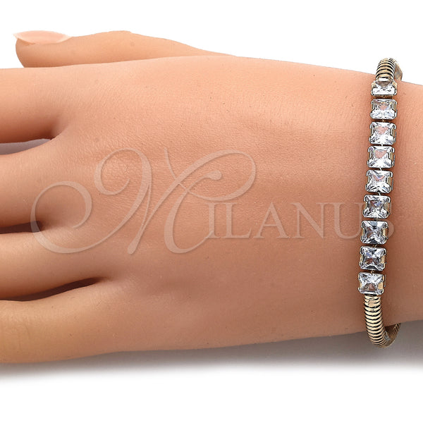 Gold Filled Bracelet — Fancy Bracelet with White Cubic Zirconia Polished 03. — alternate product view — SKU 146871 | Oro Laminado brazalete — elegante Bracelet with blanco Cubic Zirconia pulido 03. — SKU 146871