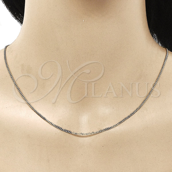 Gold Filled Necklace — Basic Necklace Miami Cuban Design Polished 04. Thickness — alternate product view — SKU 146877 | Oro Laminado collar — básico Necklace Miami Cuban diseño pulido 04. Thickness — SKU 146877