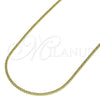 Oro Laminado Basic Necklace, Gold Filled Style Miami Cuban Design, Polished, Golden Finish, 04.213.0256.18 (Thickness, 18 Inches Length)
