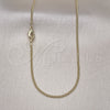 Oro Laminado Basic Necklace, Gold Filled Style Miami Cuban Design, Polished, Golden Finish, 04.213.0256.18 (Thickness, 18 Inches Length)