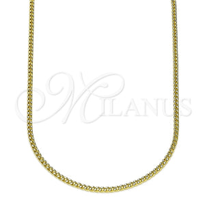 Gold Filled Necklace — Basic Necklace Miami Cuban Design Polished 04. Thickness — main product view — SKU 146877 | Oro Laminado collar — básico Necklace Miami Cuban diseño pulido 04. Thickness — SKU 146877