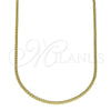 Oro Laminado Basic Necklace, Gold Filled Style Miami Cuban Design, Polished, Golden Finish, 04.213.0256.18 (Thickness, 18 Inches Length)