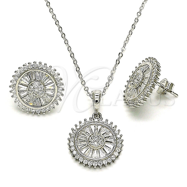 Sterling Silver Ring — Earring and Pendant Adult Set with White Cubic — main product view — SKU 146880 | Plata 925 anillo — Earring and Pendant Adult Set with blanco Cubic — SKU 146880