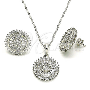 Sterling Silver Ring — Earring and Pendant Adult Set with White Cubic — main product view — SKU 146880 | Plata 925 anillo — Earring and Pendant Adult Set with blanco Cubic — SKU 146880