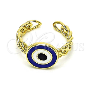 Gold Filled Ring — Elegant Ring Evil Eye Design Blue Enamel 01. — main product view — SKU 147009 | Oro Laminado anillo — Elegant Ring Evil Eye diseño Blue Enamel 01. — SKU 147009