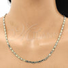 Oro Laminado Basic Necklace, Gold Filled Style Mariner Design, Polished, Golden Finish, 04.319.0005.1.24 (0.80 Gauge, 04 MM Thickness, 24 Inches Length)