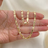 Oro Laminado Basic Necklace, Gold Filled Style Mariner Design, Polished, Golden Finish, 04.319.0005.1.24 (0.80 Gauge, 04 MM Thickness, 24 Inches Length)
