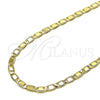 Oro Laminado Basic Necklace, Gold Filled Style Mariner Design, Polished, Golden Finish, 04.319.0005.1.24 (0.80 Gauge, 04 MM Thickness, 24 Inches Length)