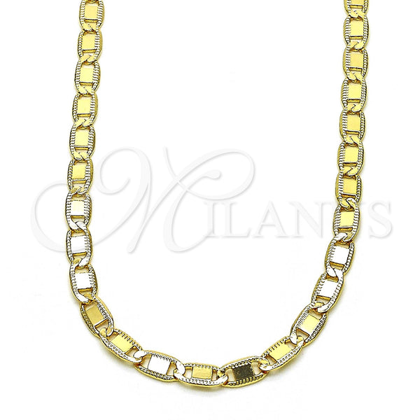 Gold Filled Necklace — Basic Necklace Mariner Design Polished 04. 0.80 Gauge — main product view — SKU 147014 | Oro Laminado collar — básico Necklace Mariner diseño pulido 04. 0.80 Gauge — SKU 147014