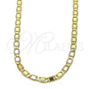 Oro Laminado Basic Necklace, Gold Filled Style Mariner Design, Polished, Golden Finish, 04.319.0005.1.24 (0.80 Gauge, 04 MM Thickness, 24 Inches Length)