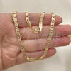 Oro Laminado Basic Necklace, Gold Filled Style Mariner Design, Diamond Cutting Finish, Golden Finish, 04.319.0007.1.24 (0.80 Gauge, 04 MM Thickness, 24 Inches Length)