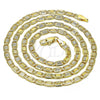 Oro Laminado Basic Necklace, Gold Filled Style Mariner Design, Diamond Cutting Finish, Golden Finish, 04.319.0007.1.24 (0.80 Gauge, 04 MM Thickness, 24 Inches Length)