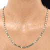 Oro Laminado Basic Necklace, Gold Filled Style Mariner Design, Diamond Cutting Finish, Golden Finish, 04.319.0008.1.24 (0.80 Gauge, 04 MM Thickness, 24 Inches Length)