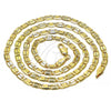 Oro Laminado Basic Necklace, Gold Filled Style Mariner Design, Diamond Cutting Finish, Golden Finish, 04.319.0008.1.24 (0.80 Gauge, 04 MM Thickness, 24 Inches Length)