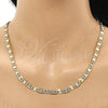 Oro Laminado Basic Necklace, Gold Filled Style Mariner Design, Diamond Cutting Finish, Golden Finish, 04.319.0009.1.24 (100 Gauge, 05 MM Thickness, 24 Inches Length)