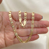 Oro Laminado Basic Necklace, Gold Filled Style Mariner Design, Diamond Cutting Finish, Golden Finish, 04.319.0009.1.24 (100 Gauge, 05 MM Thickness, 24 Inches Length)