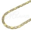Oro Laminado Basic Necklace, Gold Filled Style Mariner Design, Diamond Cutting Finish, Golden Finish, 04.319.0009.1.24 (100 Gauge, 05 MM Thickness, 24 Inches Length)