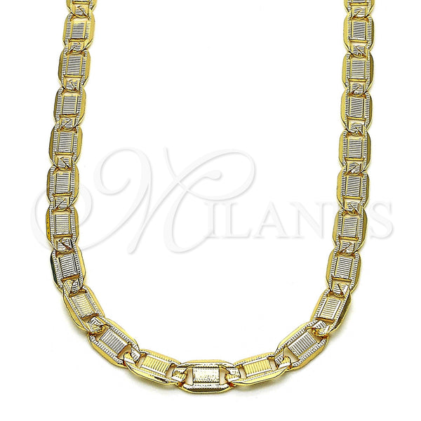 Gold Filled Necklace — Basic Necklace Mariner Design Diamond Cutting 04. Gauge — main product view — SKU 147042 | Oro Laminado collar — básico Necklace Mariner diseño Diamond Cutting 04. Gauge — SKU 147042