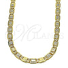 Oro Laminado Basic Necklace, Gold Filled Style Mariner Design, Diamond Cutting Finish, Golden Finish, 04.319.0009.1.24 (100 Gauge, 05 MM Thickness, 24 Inches Length)