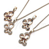 Oro Laminado Pendant Necklace, Gold Filled Style Butterfly Design, with Ruby Micro Pave, Polished, Golden Finish, 04.26.0052.2.18 (02 MM Thickness, 18 Inches Length)
