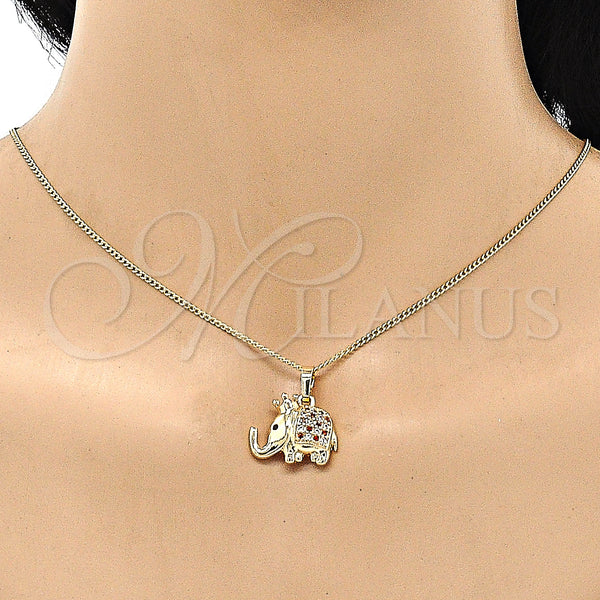 Gold Filled Ring — Earring and Pendant Adult Set Elephant Design with — alternate product view — SKU 147132 | Oro Laminado anillo — Earring and Pendant Adult Set Elephant diseño with — SKU 147132