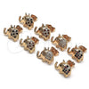 Gold Filled Ring — Stud Earring Elephant and Crown Design with Black — alternate product view — SKU 147137 | Oro Laminado anillo — Stud Earring Elephant and Crown diseño with negro — SKU 147137