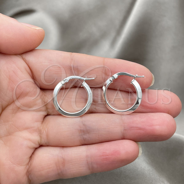 Sterling Silver Hoop Earrings — Small Hoop Polished 02. — alternate product view — SKU 147157 | Plata 925 aretes de aro — Small Hoop pulido 02. — SKU 147157