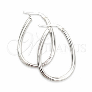 Sterling Silver Medium Hoop, Polished, Silver Finish, 02.389.0097.30