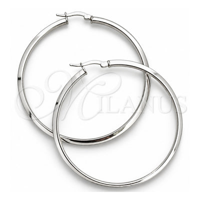 Sterling Silver Large Hoop, Polished, Silver Finish, 02.389.0096.50