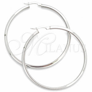 Sterling Silver Large Hoop, Polished, Silver Finish, 02.389.0096.50