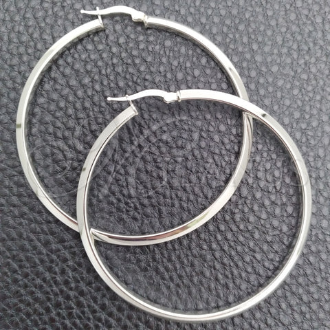 Sterling Silver Large Hoop, Polished, Silver Finish, 02.389.0096.50