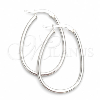 Sterling Silver Medium Hoop, Polished, Silver Finish, 02.389.0098.30 for wholesale, main product view