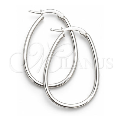 Sterling Silver Medium Hoop, Polished, Silver Finish, 02.389.0098.30