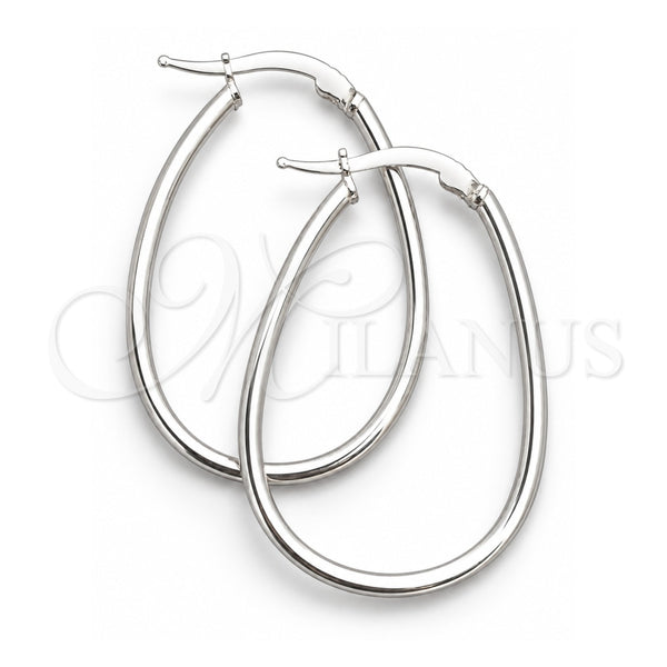 Sterling Silver Medium Hoop, Polished, Silver Finish, 02.389.0098.30