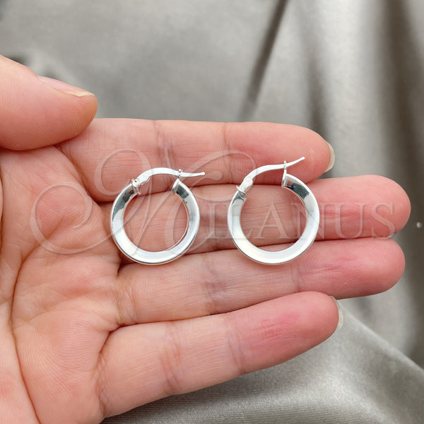 Sterling Silver Hoop Earrings — Small Hoop Polished 02. — alternate product view — SKU 147162 | Plata 925 aretes de aro — Small Hoop pulido 02. — SKU 147162
