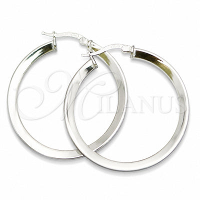 Sterling Silver Medium Hoop, Polished, Silver Finish, 02.389.0099.30 for wholesale, main product view