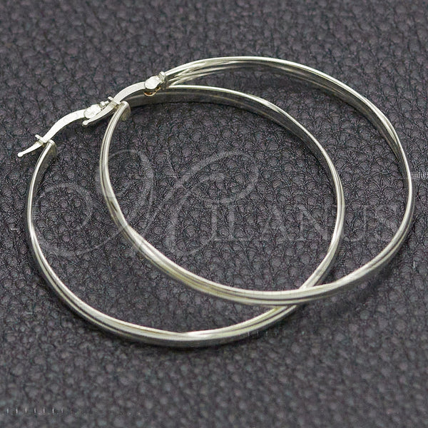 Sterling Silver Hoop Earrings — Large Hoop Polished 02. — main product view — SKU 147169 | Plata 925 aretes de aro — Large Hoop pulido 02. — SKU 147169