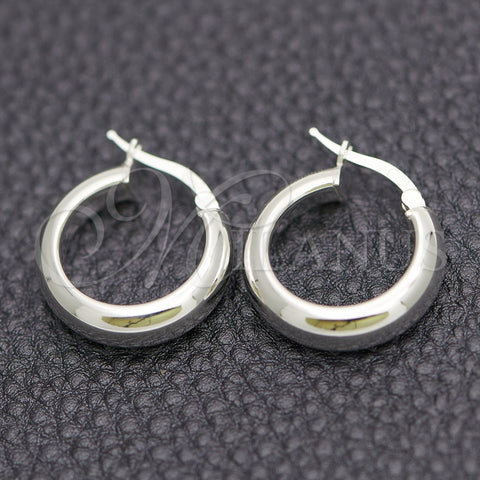 Sterling Silver Small Hoop, Polished, Silver Finish, 02.389.0104.15