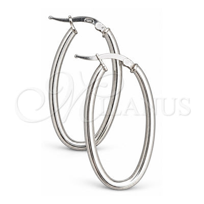 Sterling Silver Medium Hoop, Polished, Silver Finish, 02.389.0105.30