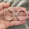 Sterling Silver Medium Hoop, Polished, Silver Finish, 02.389.0104.30