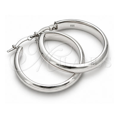 Sterling Silver Medium Hoop, Polished, Silver Finish, 02.389.0104.30