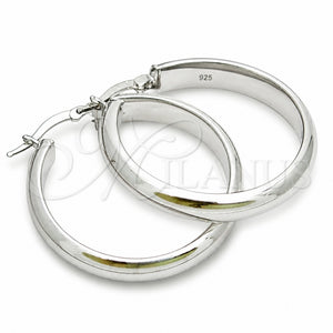 Sterling Silver Medium Hoop, Polished, Silver Finish, 02.389.0104.30