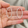 Sterling Silver Medium Hoop, Twist Design, Diamond Cutting Finish, Silver Finish, 02.389.0106.30