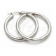 Sterling Silver Medium Hoop, Polished, Silver Finish, 02.389.0107.30