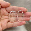 Sterling Silver Medium Hoop, Twist Design, Polished, Silver Finish, 02.389.0110.30