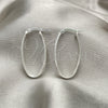 Sterling Silver Medium Hoop, Twist Design, Polished, Silver Finish, 02.389.0110.30
