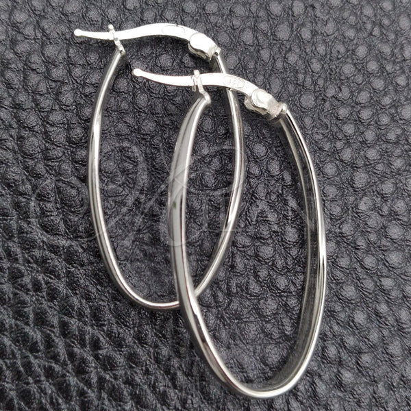 Sterling Silver Hoop Earrings — Medium Hoop Twist Design Polished 02. — main product view — SKU 147182 | Plata 925 aretes de aro — Medium Hoop Twist diseño pulido 02. — SKU 147182
