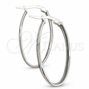 Sterling Silver Medium Hoop, Twist Design, Polished, Silver Finish, 02.389.0110.30