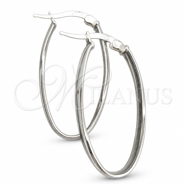 Sterling Silver Hoop Earrings — Medium Hoop Twist Design Polished 02. — main product view — SKU 147182 | Plata 925 aretes de aro — Medium Hoop Twist diseño pulido 02. — SKU 147182
